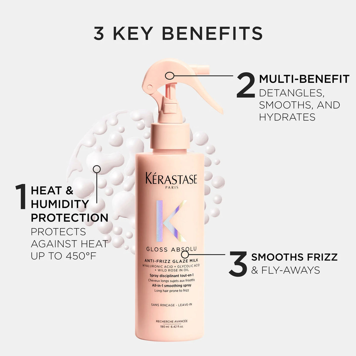 Gloss Absolu Glaze Milk Anti-Frizz Heat Protecting Spray